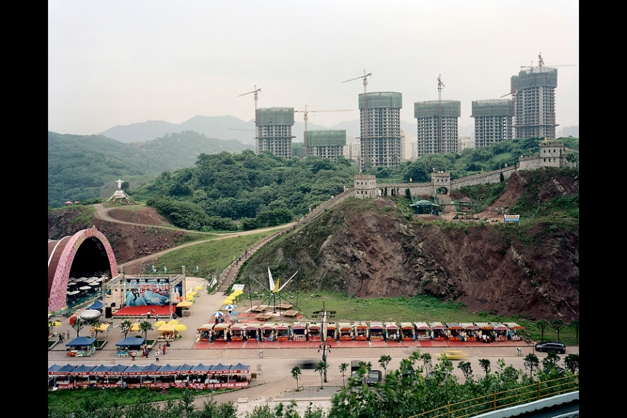 A replica of the Great Wall at a theme park in Chongqing.