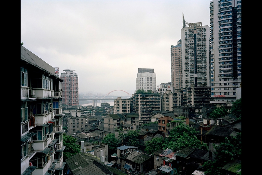 Shibati, a slum area in central Chongqing, which used to be famous for its well-preserved traditional lifestyle. The whole area has now been demolished.